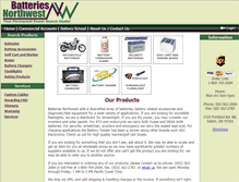 Tablet Screenshot of batteriesnorthwest.com